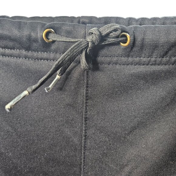 Black AthletechTrack Pants W/ White Side Stripes & Elastic Drawstring Waist men - Picture 3 of 7